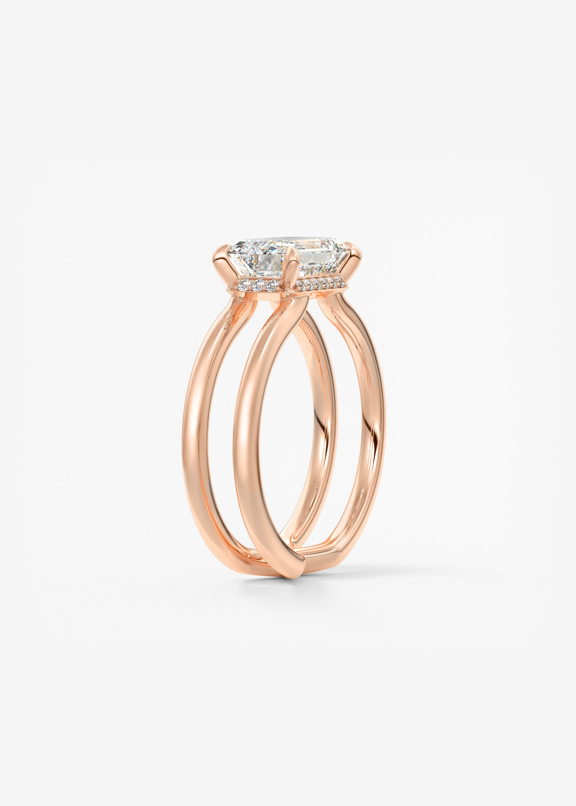 Oval Solitaire With Raised Basket Gallery Lab Grown Diamond Engagement Ring