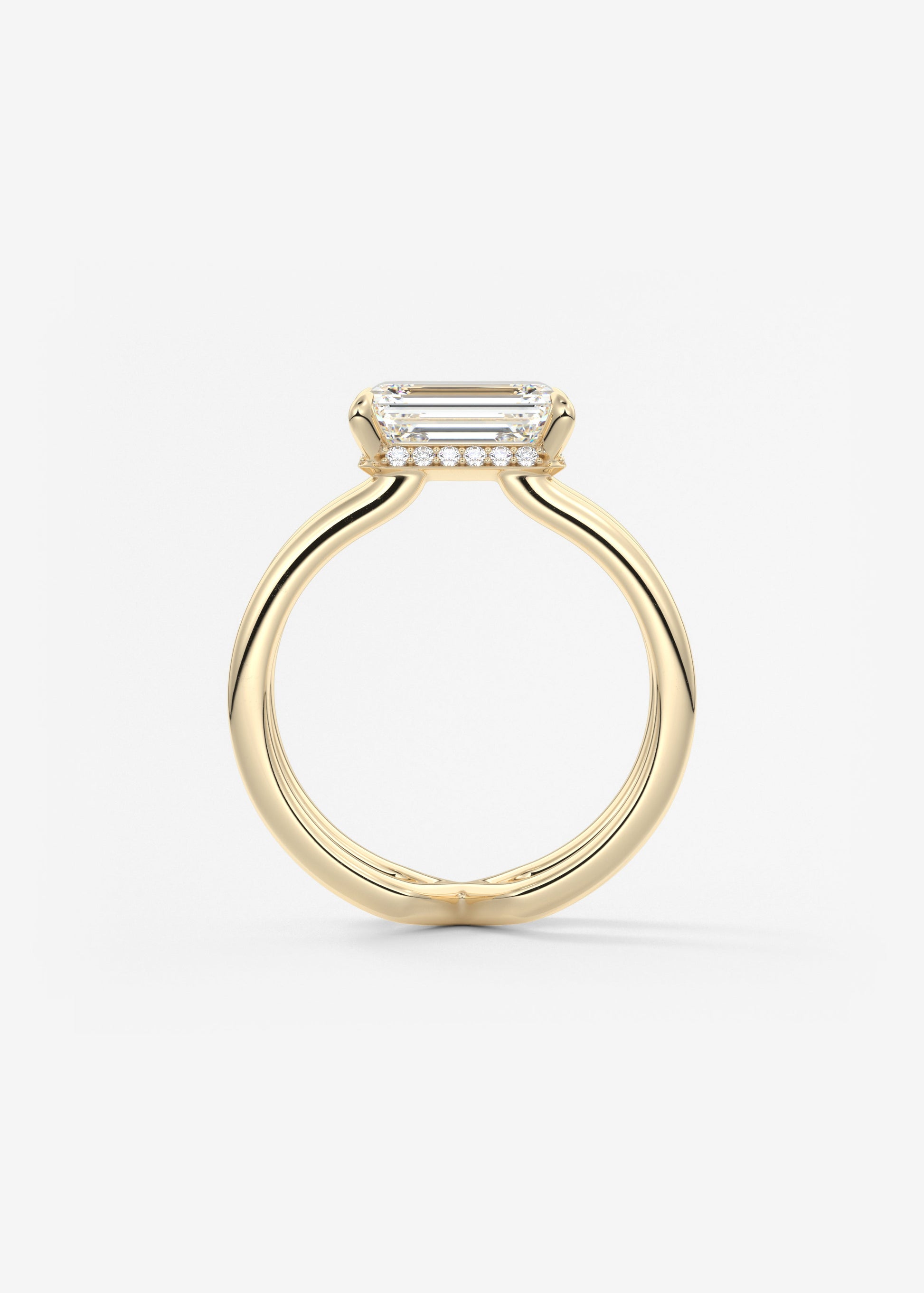 Oval Solitaire With Raised Basket Gallery Lab Grown Diamond Engagement Ring