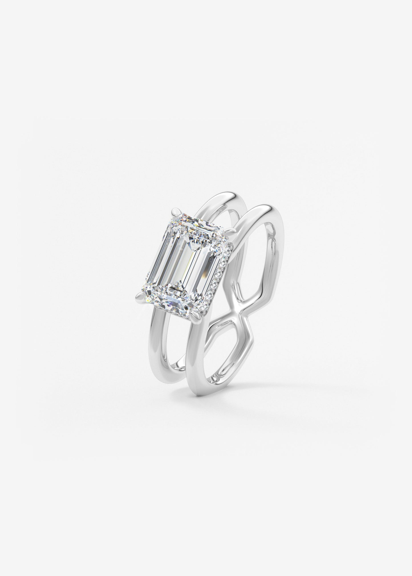 Oval Solitaire With Raised Basket Gallery Lab Grown Diamond Engagement Ring
