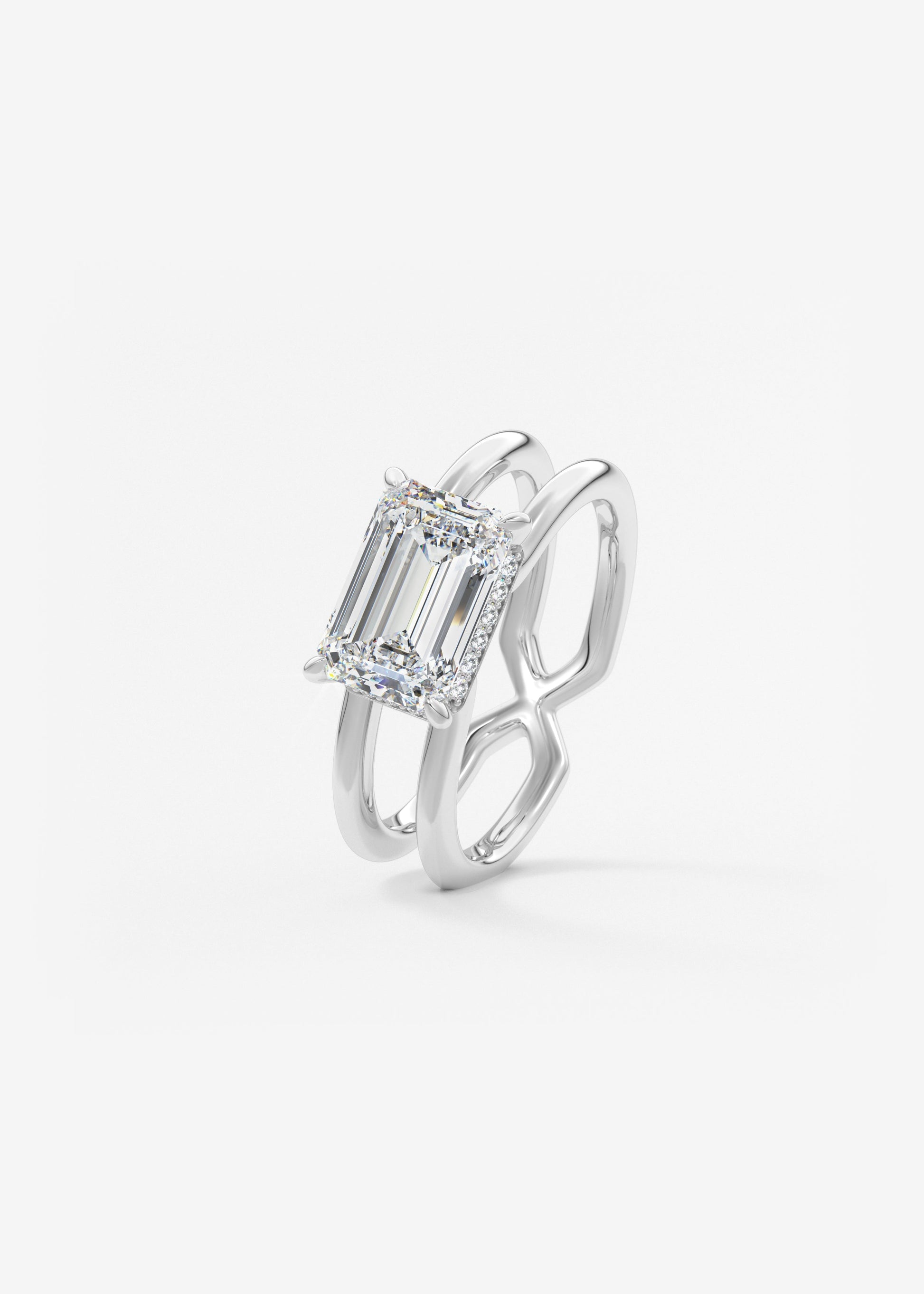 Oval Solitaire With Raised Basket Gallery Lab Grown Diamond Engagement Ring