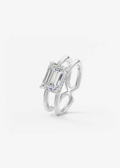 Oval Solitaire With Raised Basket Gallery Lab Grown Diamond Engagement Ring