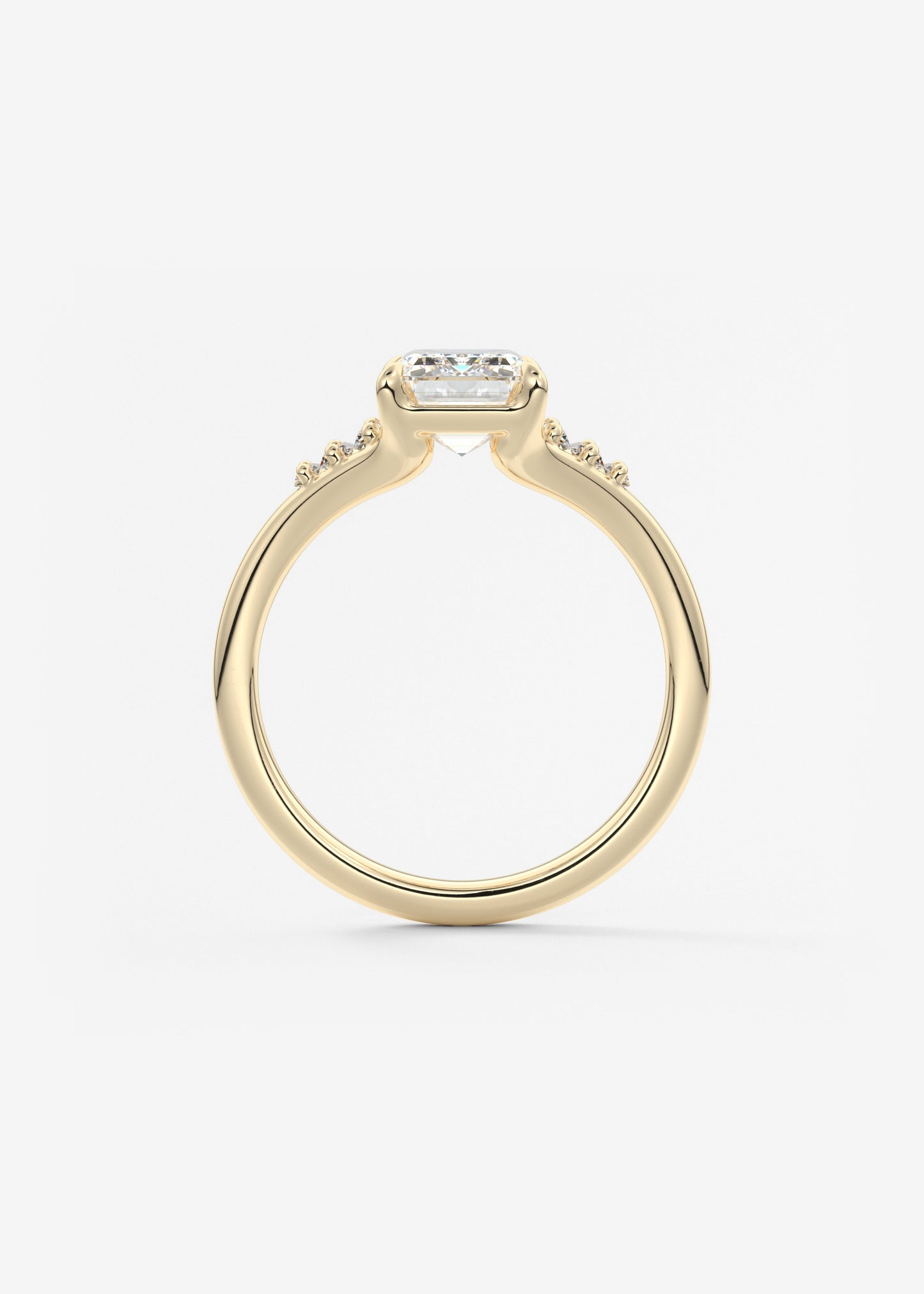 Oval Solitaire With Raised Basket Gallery Lab Grown Diamond Engagement Ring