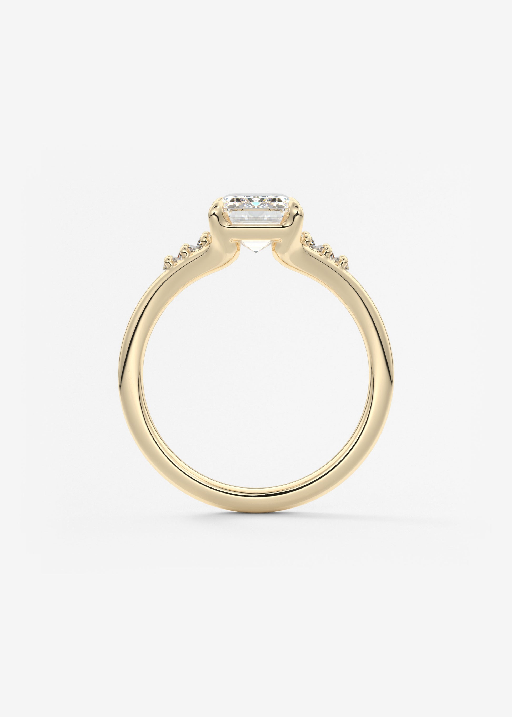 Oval Solitaire With Raised Basket Gallery Lab Grown Diamond Engagement Ring