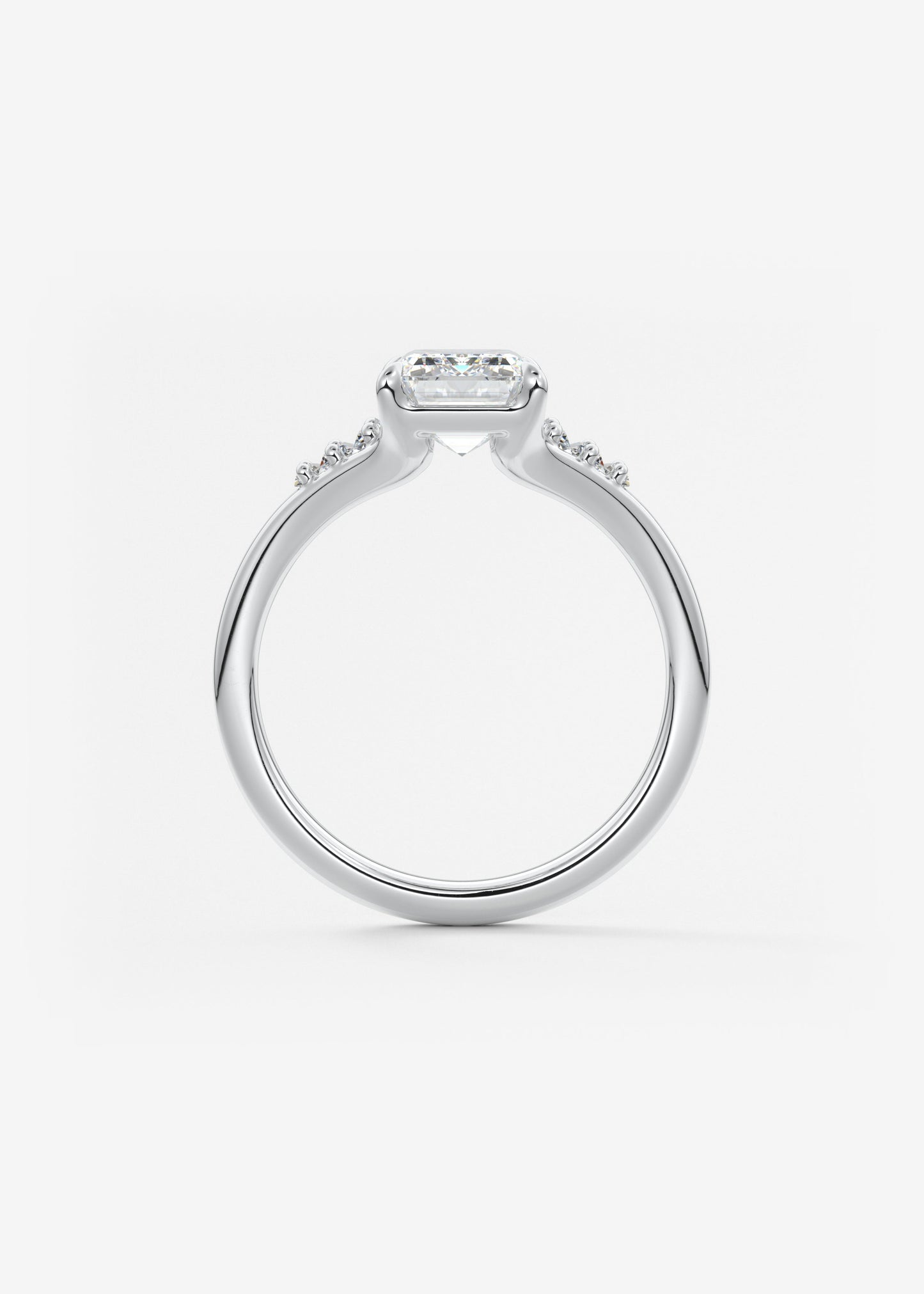 Oval Solitaire With Raised Basket Gallery Lab Grown Diamond Engagement Ring