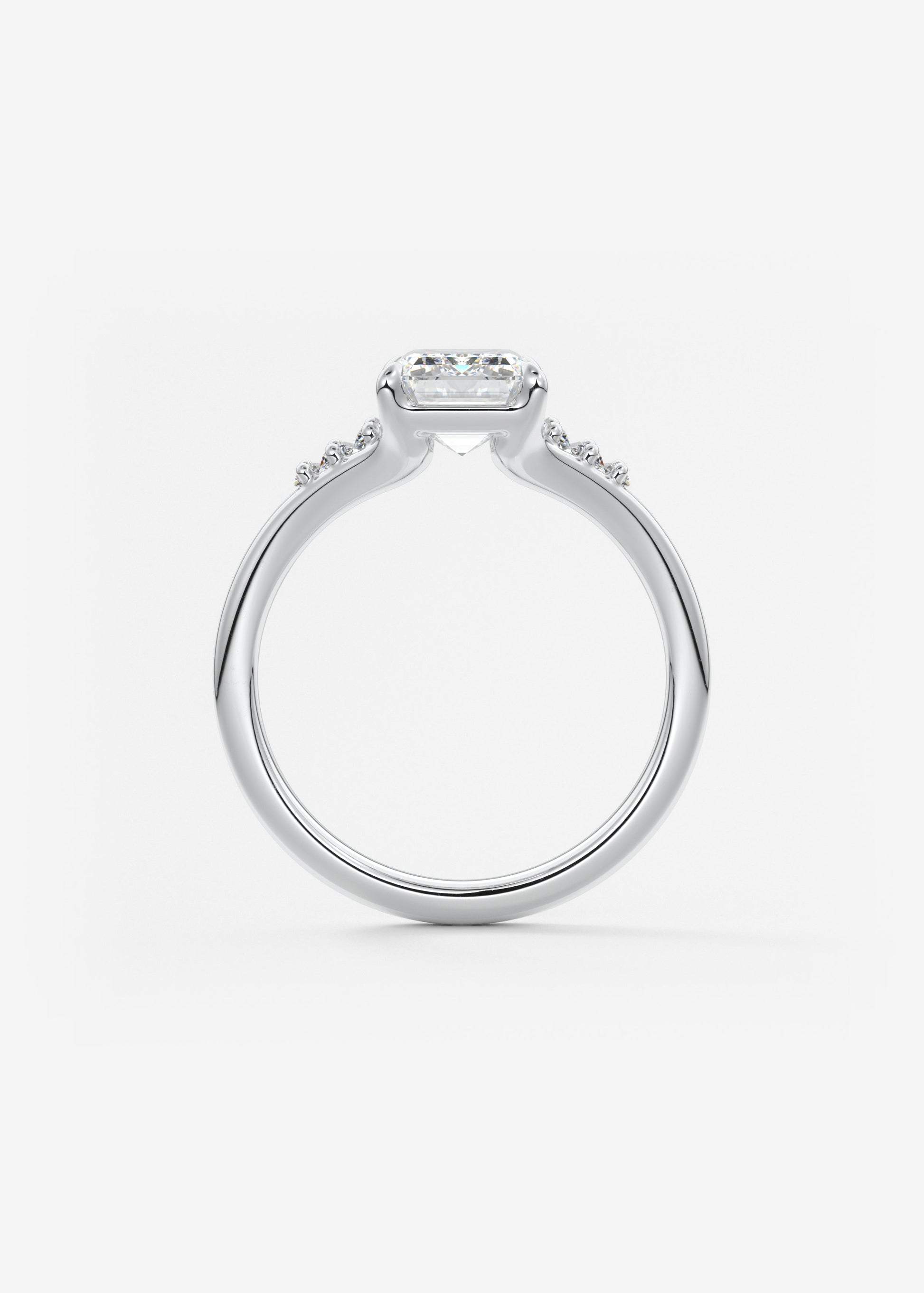 Oval Solitaire With Raised Basket Gallery Lab Grown Diamond Engagement Ring