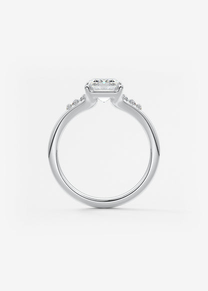 Oval Solitaire With Raised Basket Gallery Lab Grown Diamond Engagement Ring