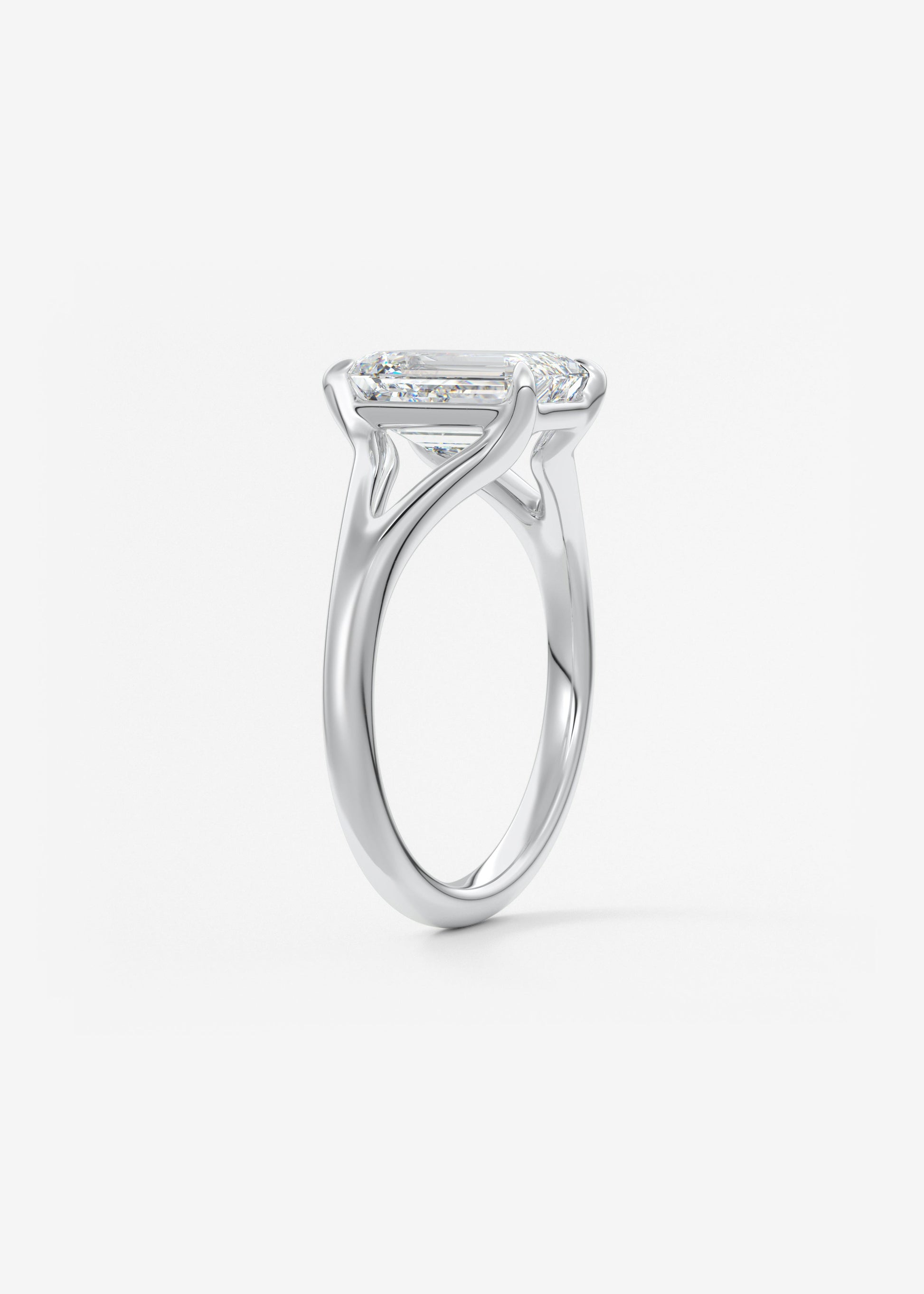 Oval Solitaire With Raised Basket Gallery Lab Grown Diamond Engagement Ring