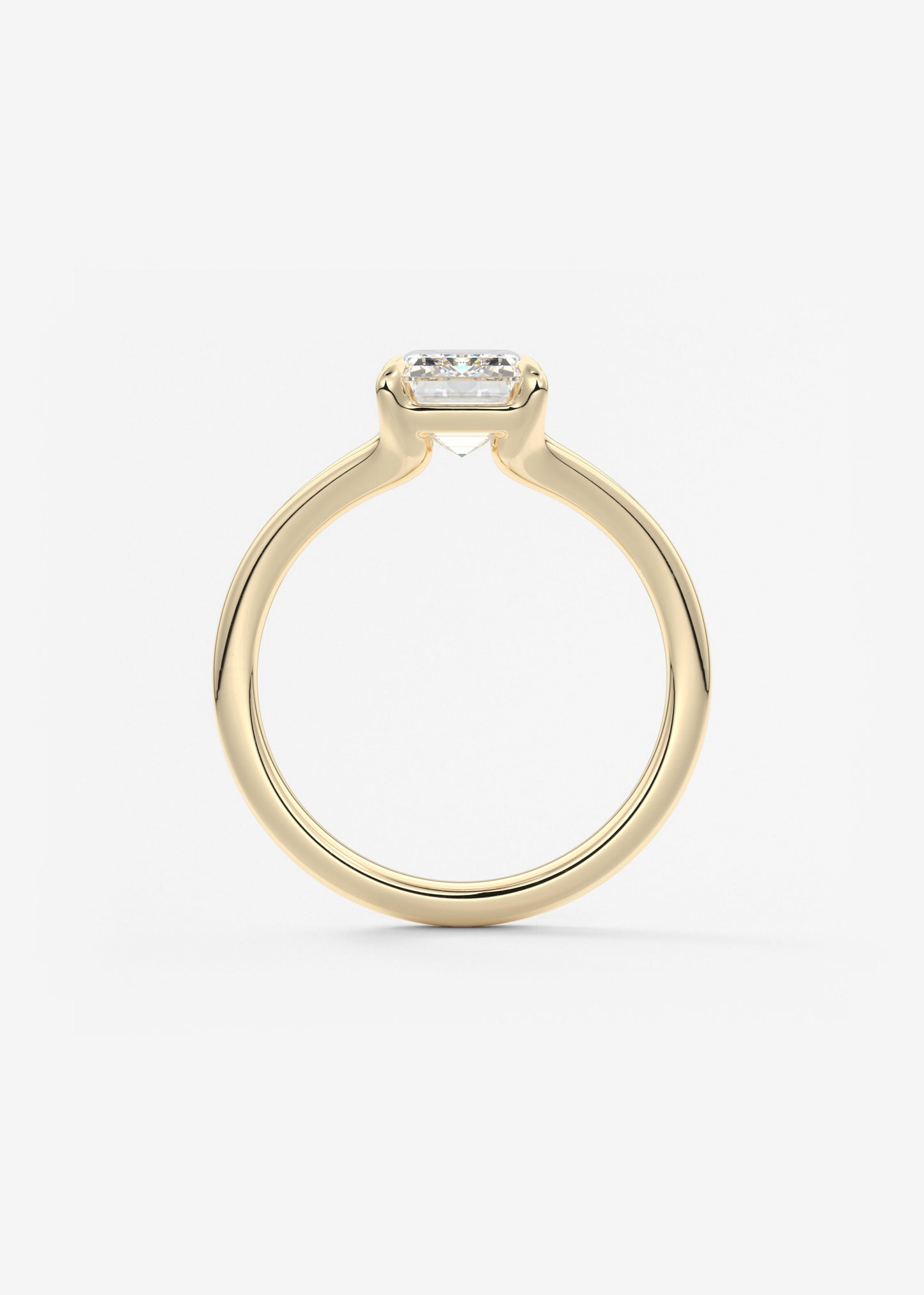 Oval Solitaire With Raised Basket Gallery Lab Grown Diamond Engagement Ring
