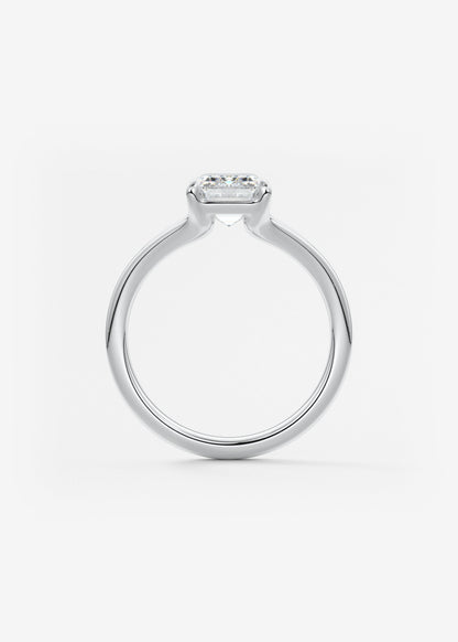 Oval Solitaire With Raised Basket Gallery Lab Grown Diamond Engagement Ring