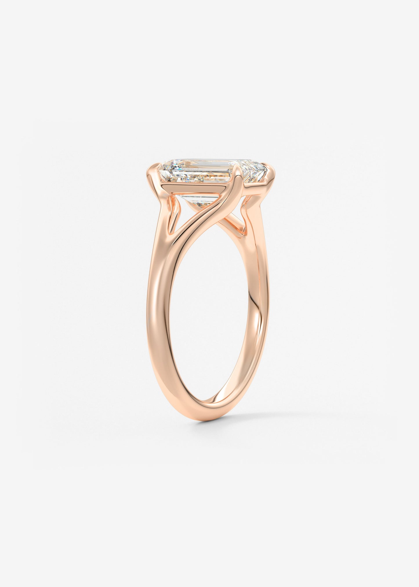 Oval Solitaire With Raised Basket Gallery Lab Grown Diamond Engagement Ring