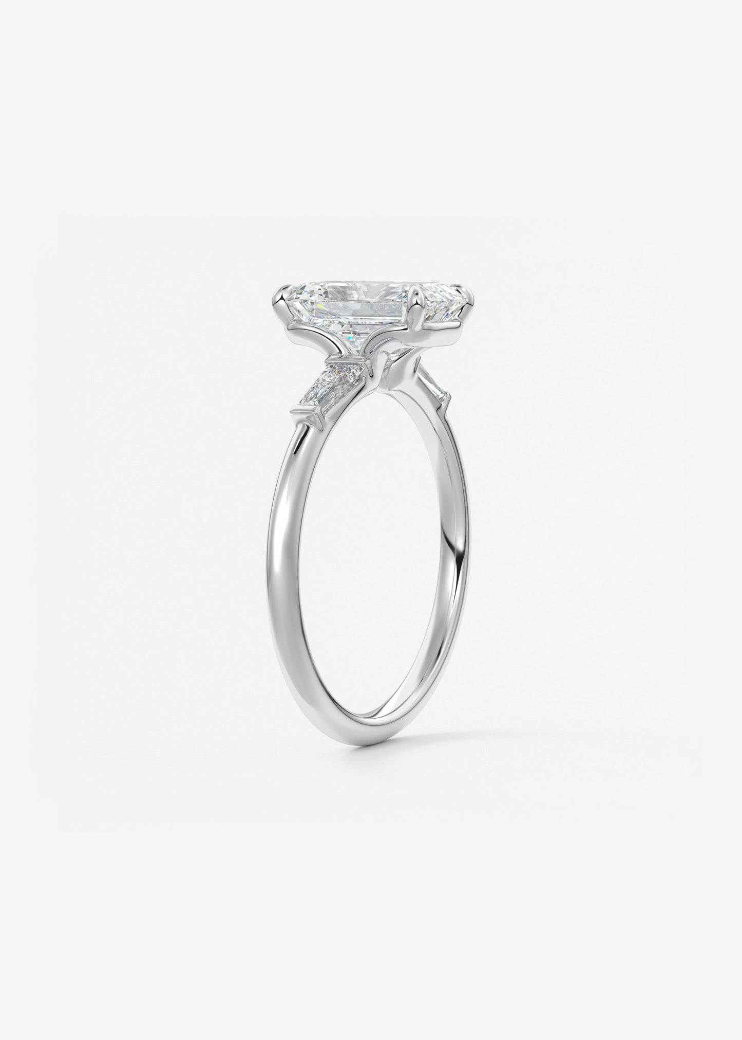 Oval Solitaire With Raised Basket Gallery Lab Grown Diamond Engagement Ring