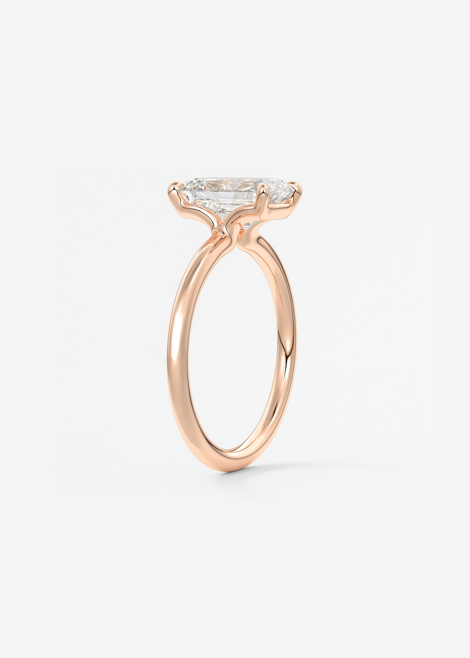 Oval Solitaire With Raised Basket Gallery Lab Grown Diamond Engagement Ring