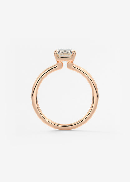 Oval Solitaire With Raised Basket Gallery Lab Grown Diamond Engagement Ring