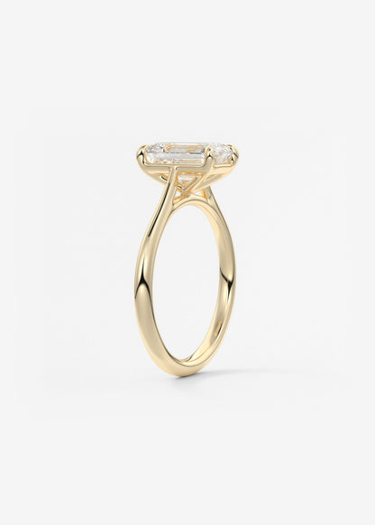 Oval Solitaire With Raised Basket Gallery Lab Grown Diamond Engagement Ring