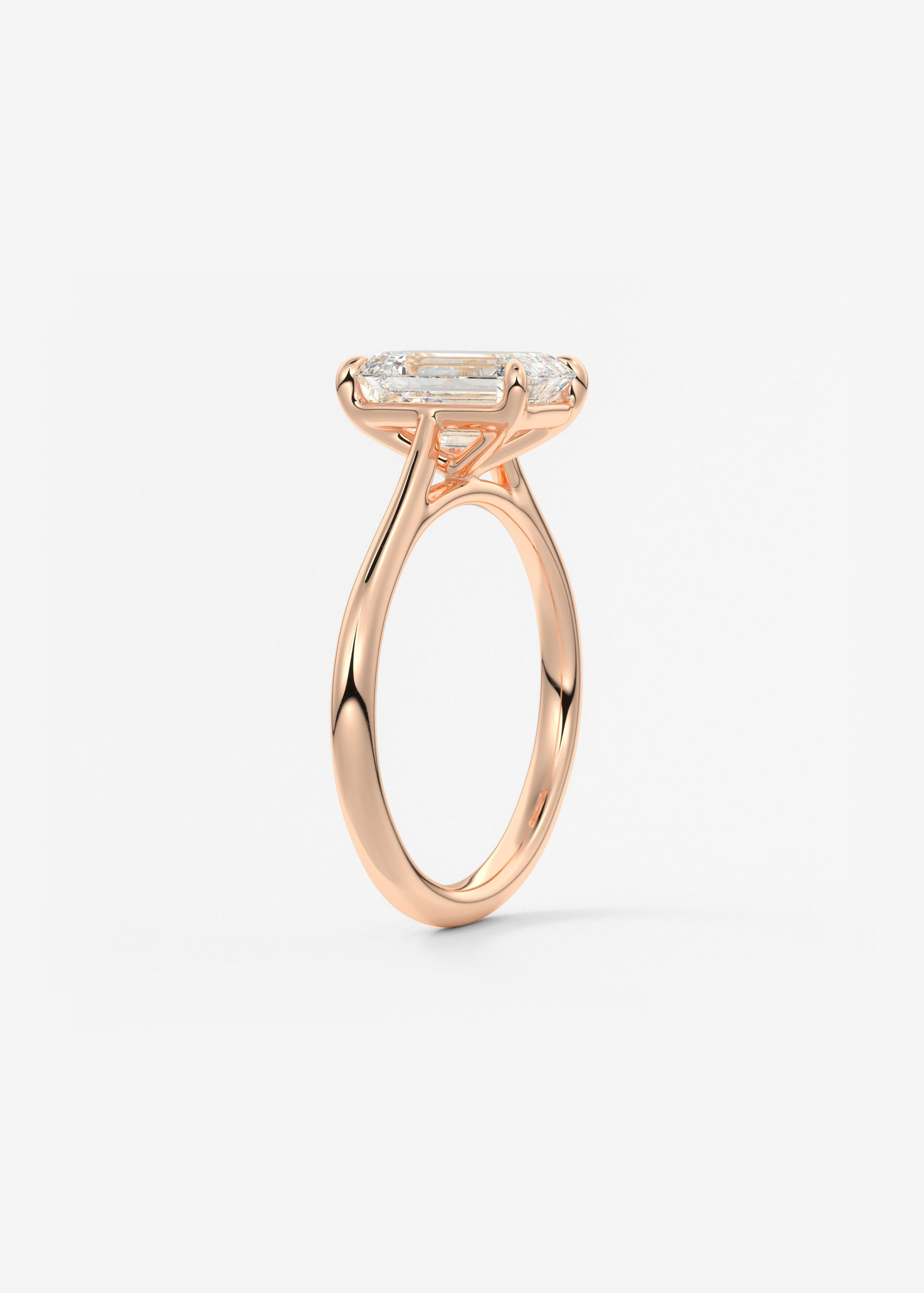 Oval Solitaire With Raised Basket Gallery Lab Grown Diamond Engagement Ring