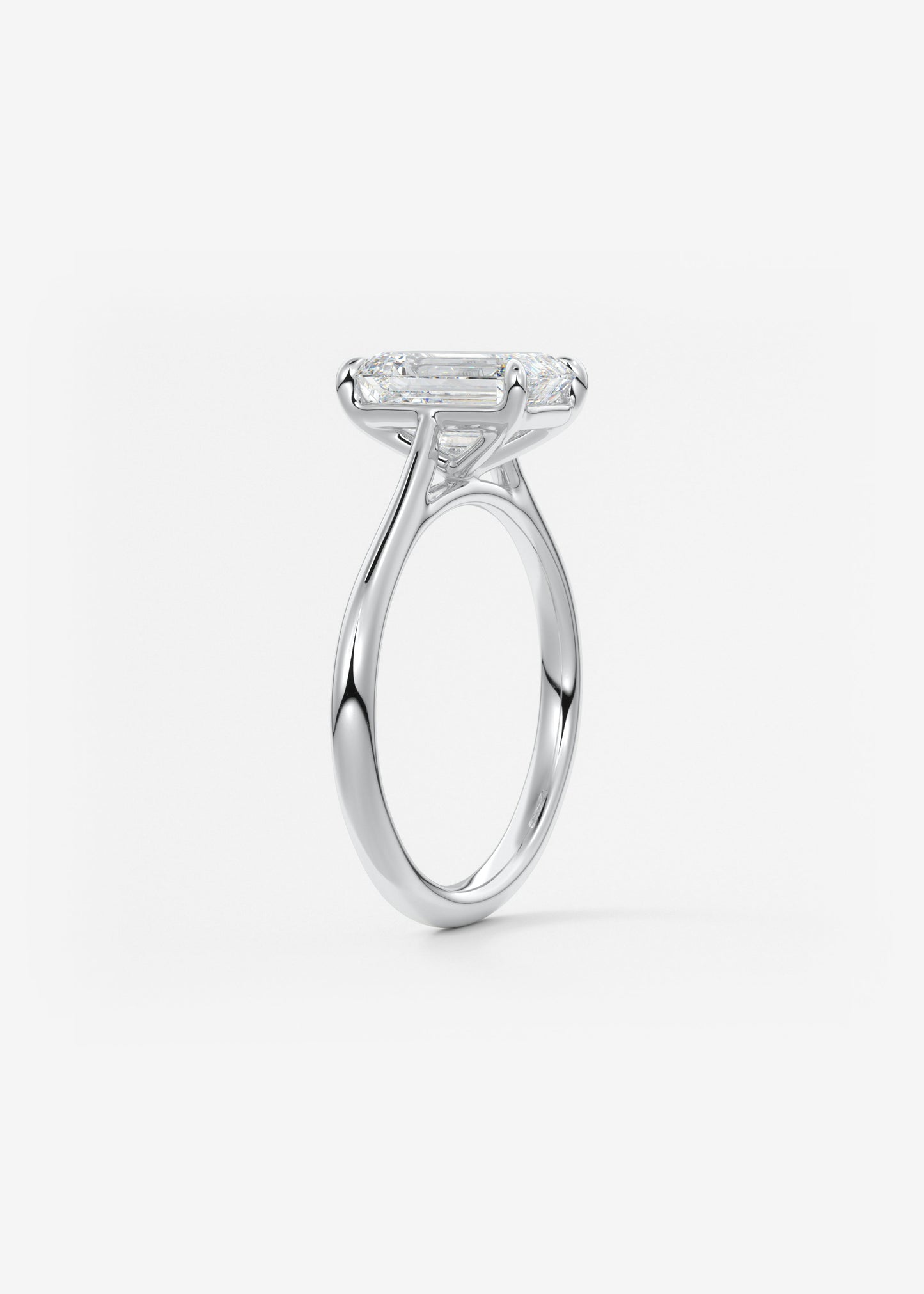 Oval Solitaire With Raised Basket Gallery Lab Grown Diamond Engagement Ring