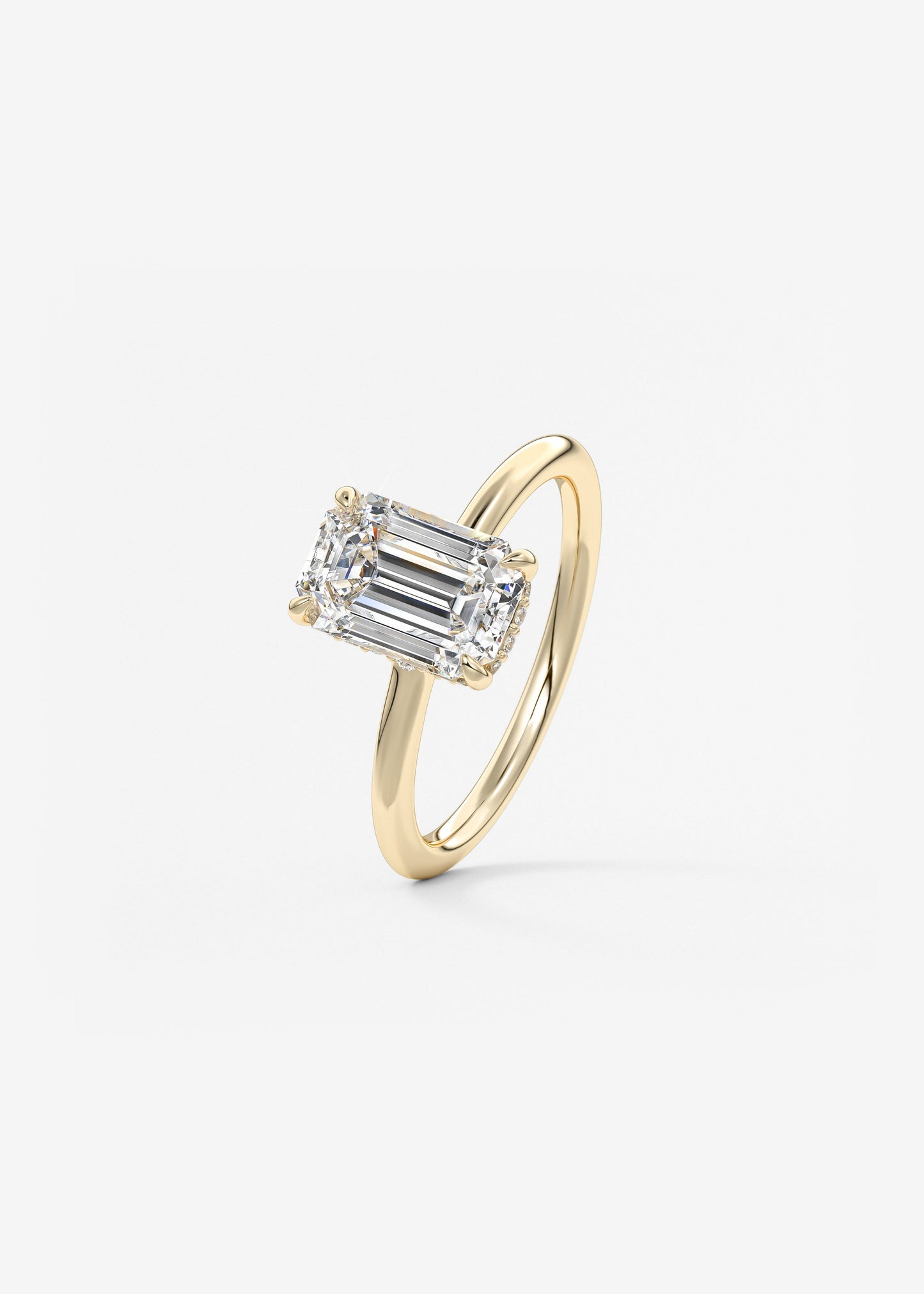 Oval Solitaire With Raised Basket Gallery Lab Grown Diamond Engagement Ring