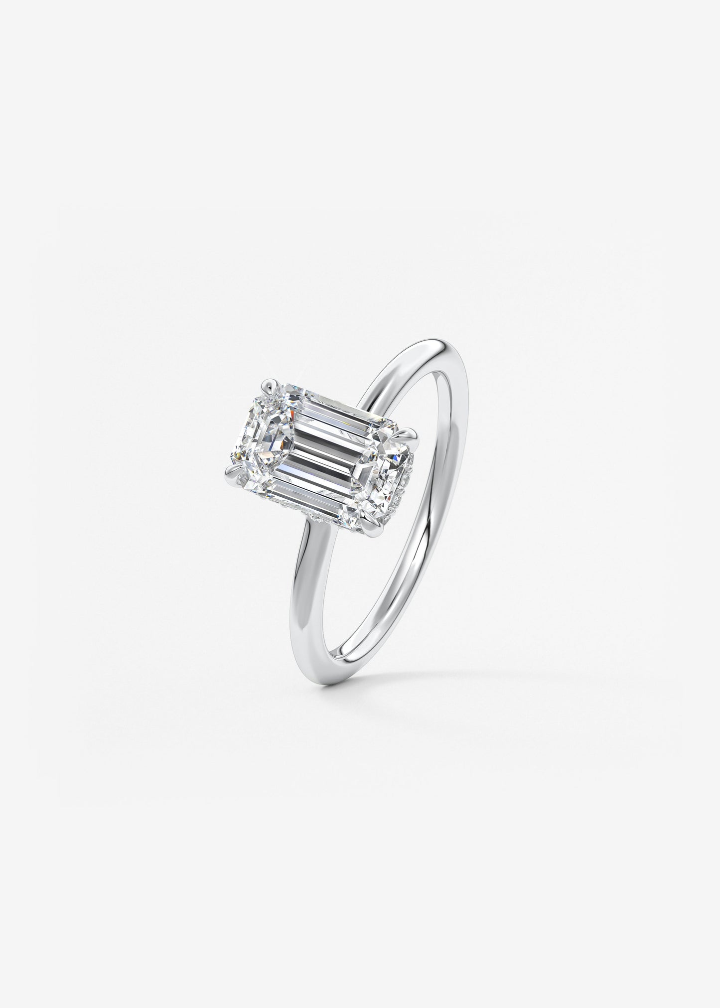 Oval Solitaire With Raised Basket Gallery Lab Grown Diamond Engagement Ring