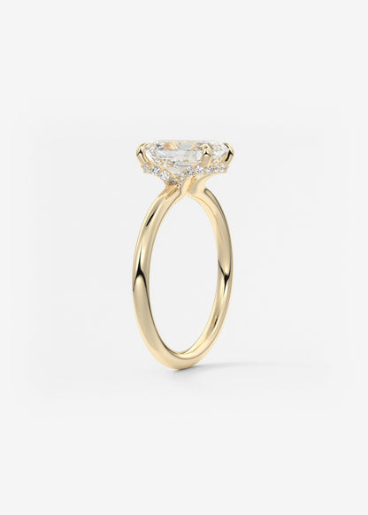 Oval Solitaire With Raised Basket Gallery Lab Grown Diamond Engagement Ring