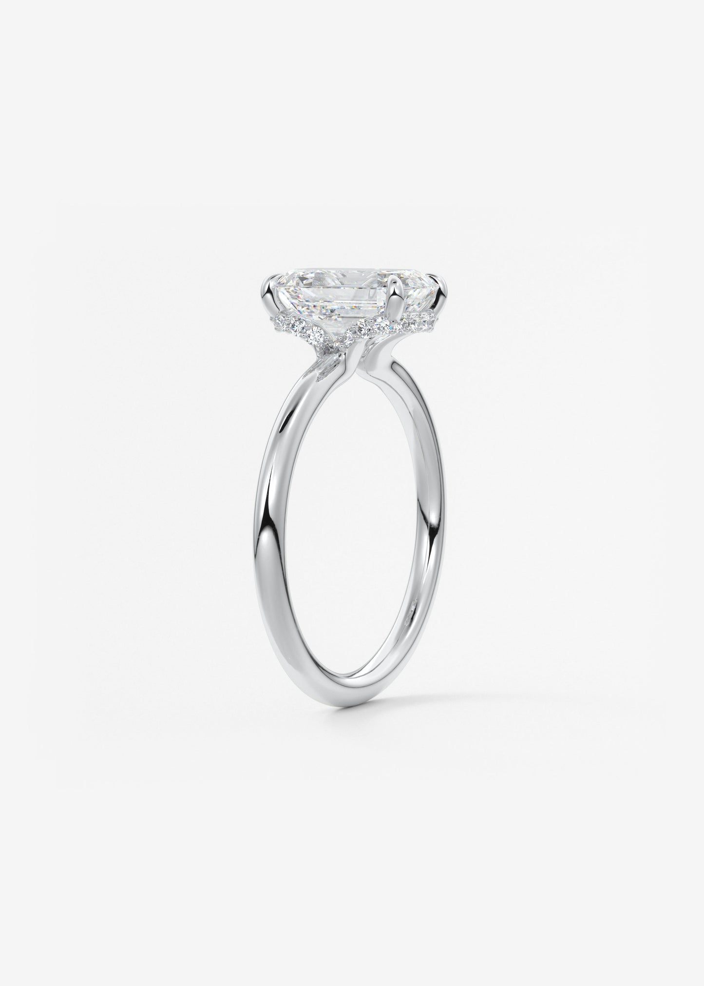 Oval Solitaire With Raised Basket Gallery Lab Grown Diamond Engagement Ring