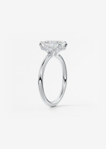 Oval Solitaire With Raised Basket Gallery Lab Grown Diamond Engagement Ring