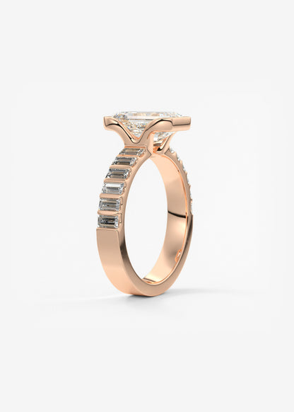 Oval Solitaire With Raised Basket Gallery Lab Grown Diamond Engagement Ring