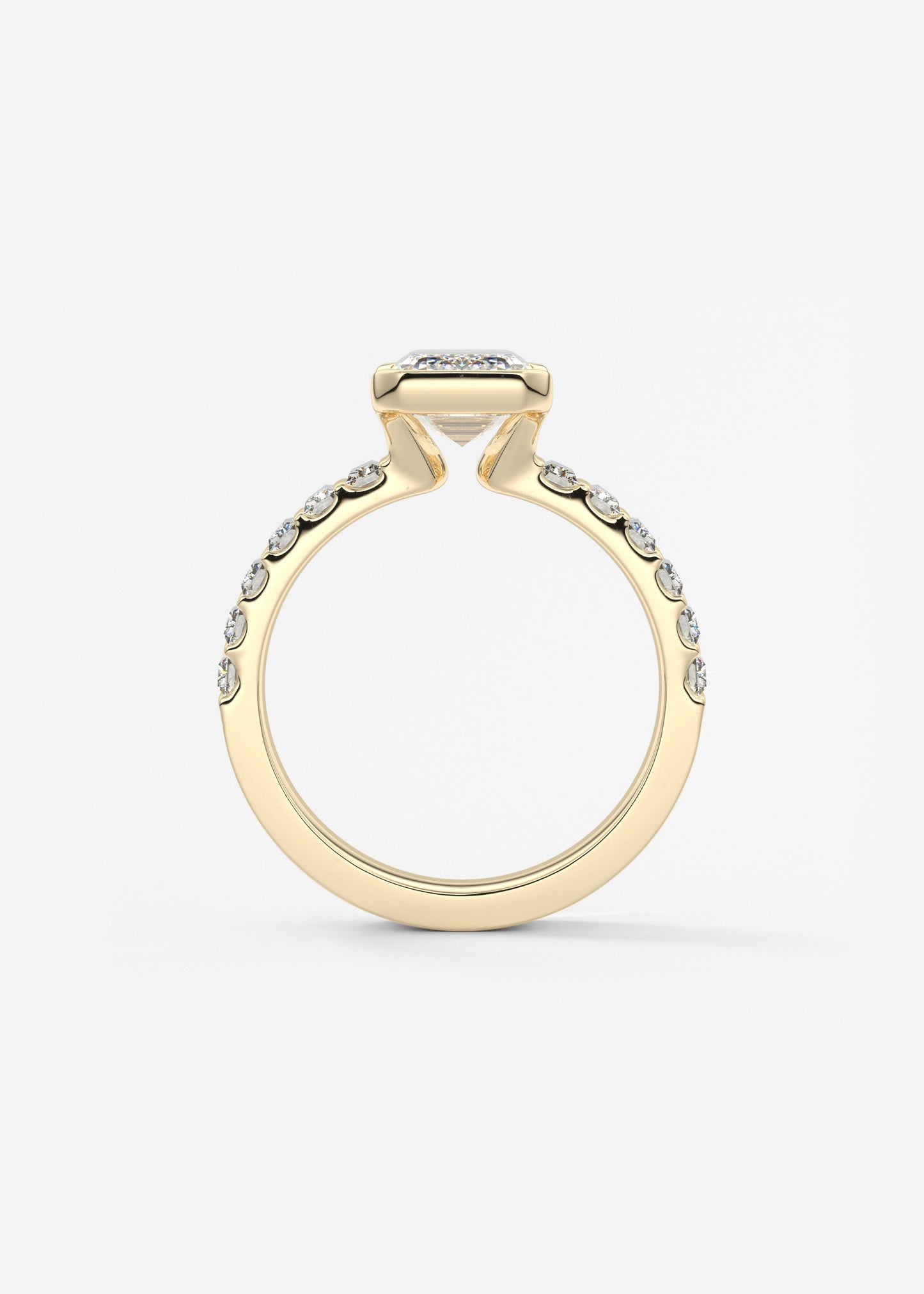 Oval Solitaire With Raised Basket Gallery Lab Grown Diamond Engagement Ring