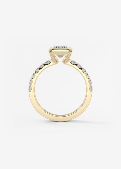 Oval Solitaire With Raised Basket Gallery Lab Grown Diamond Engagement Ring
