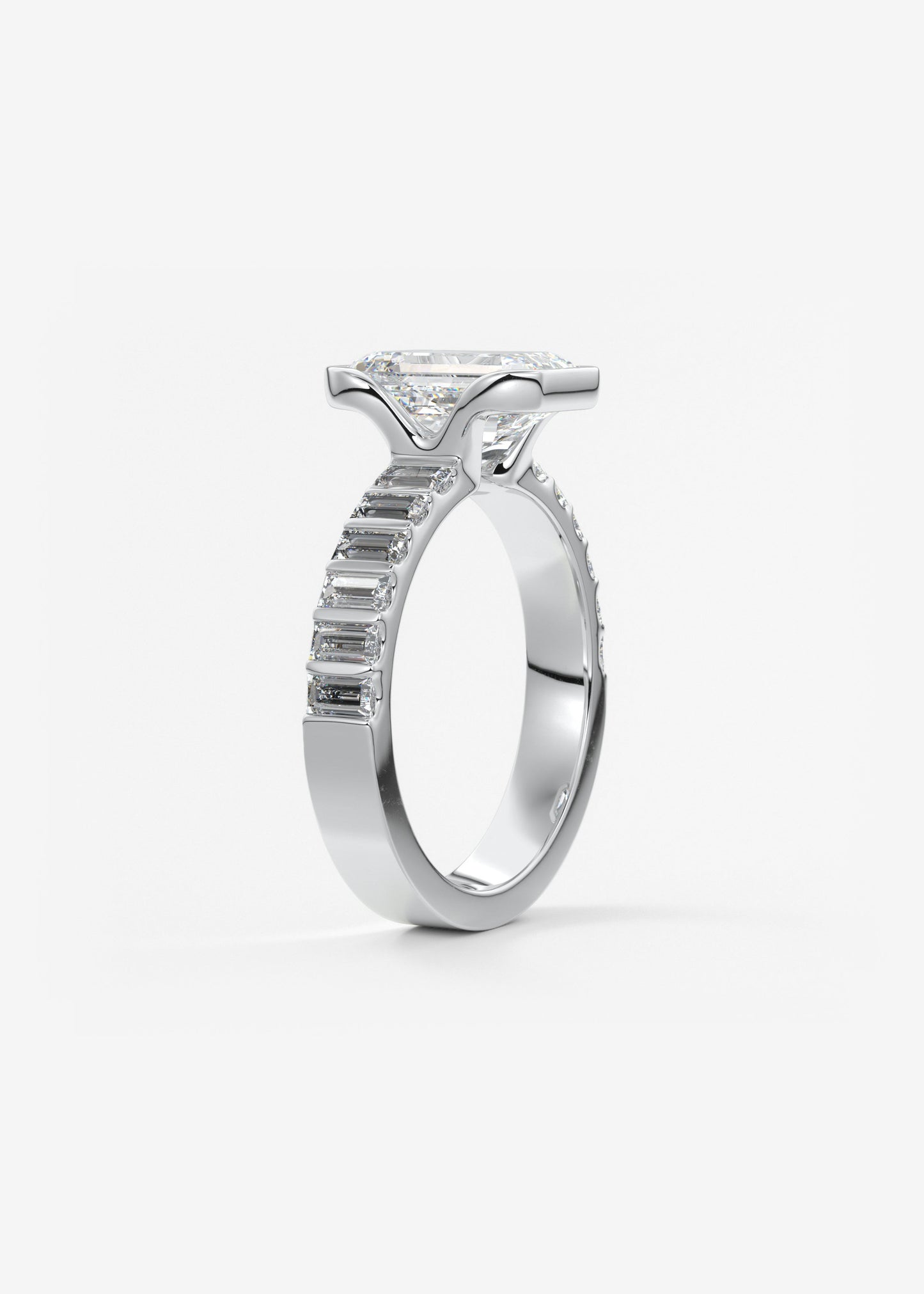 Oval Solitaire With Raised Basket Gallery Lab Grown Diamond Engagement Ring