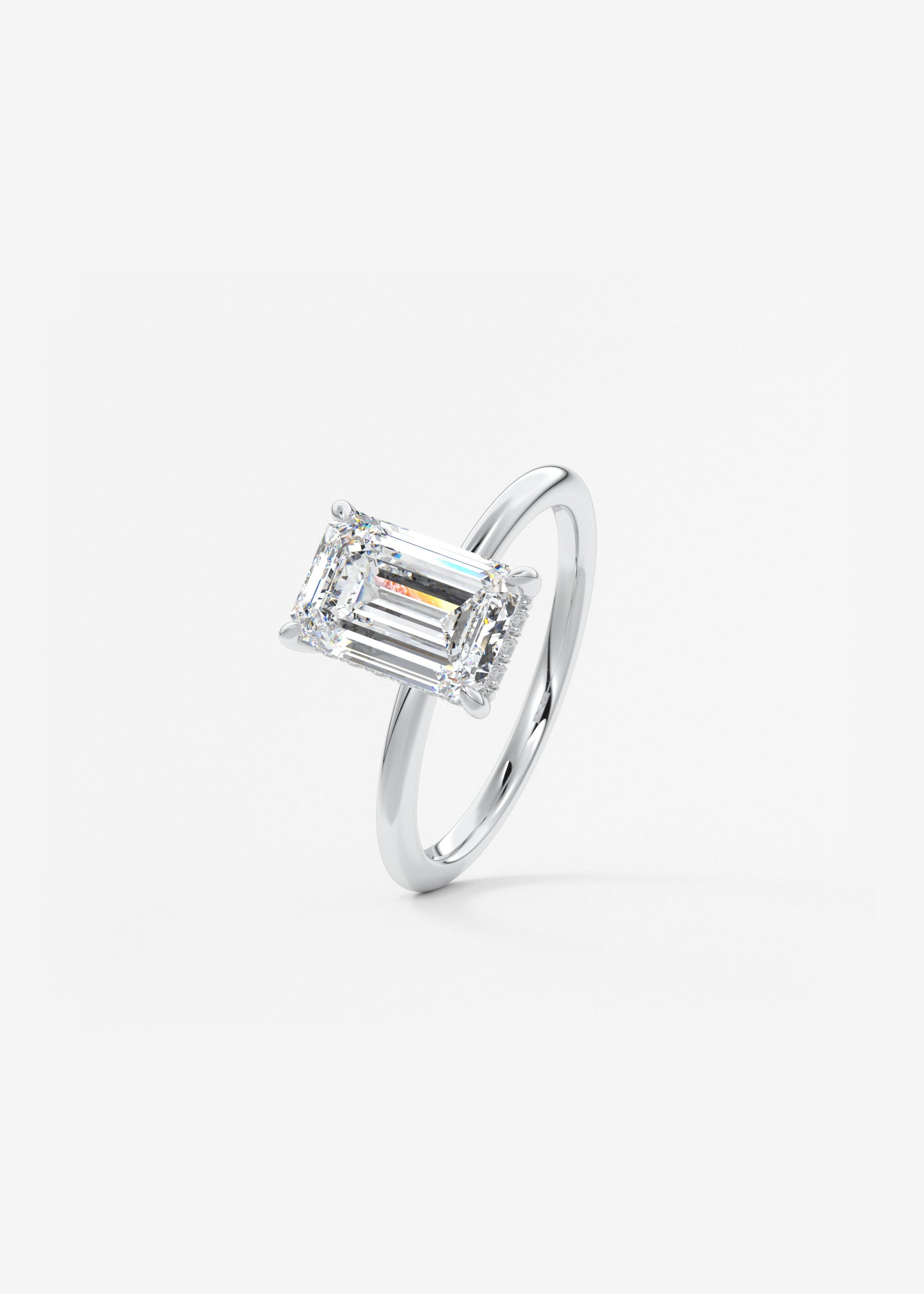 Oval Solitaire With Raised Basket Gallery Lab Grown Diamond Engagement Ring