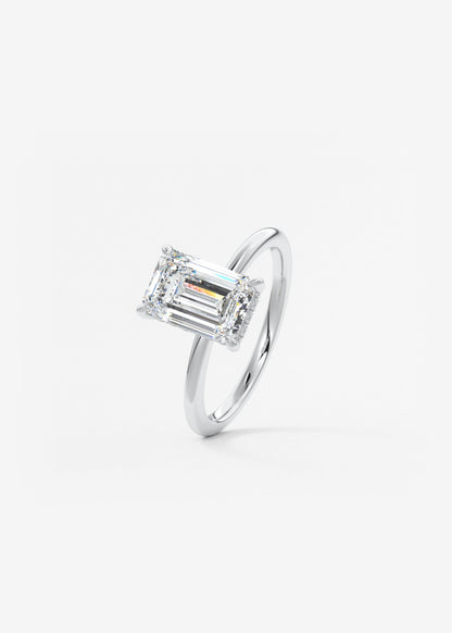 Oval Solitaire With Raised Basket Gallery Lab Grown Diamond Engagement Ring