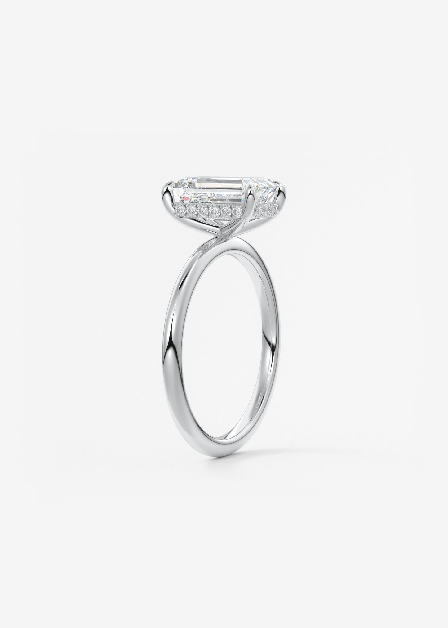 Oval Solitaire With Raised Basket Gallery Lab Grown Diamond Engagement Ring