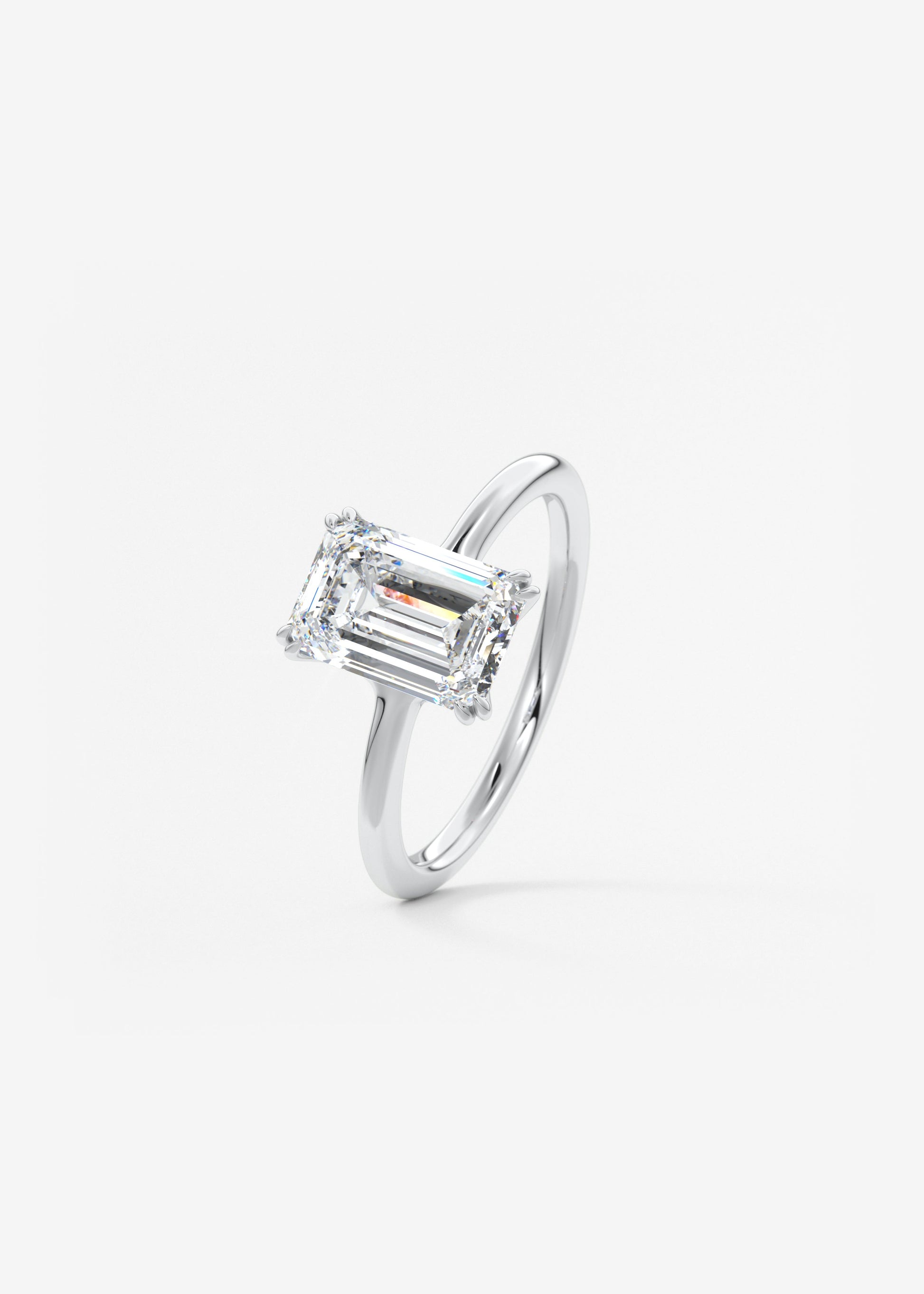 Oval Solitaire With Raised Basket Gallery Lab Grown Diamond Engagement Ring