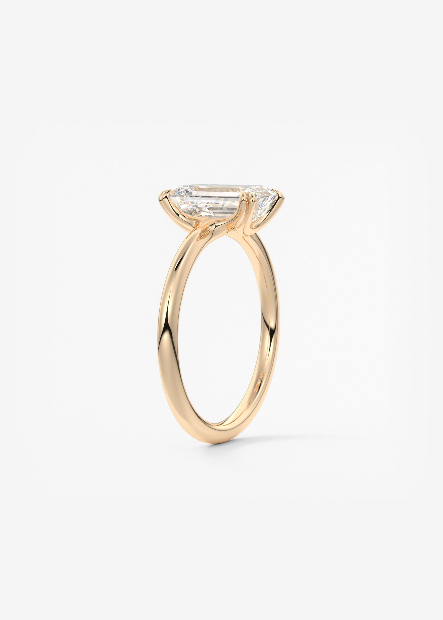 Oval Solitaire With Raised Basket Gallery Lab Grown Diamond Engagement Ring
