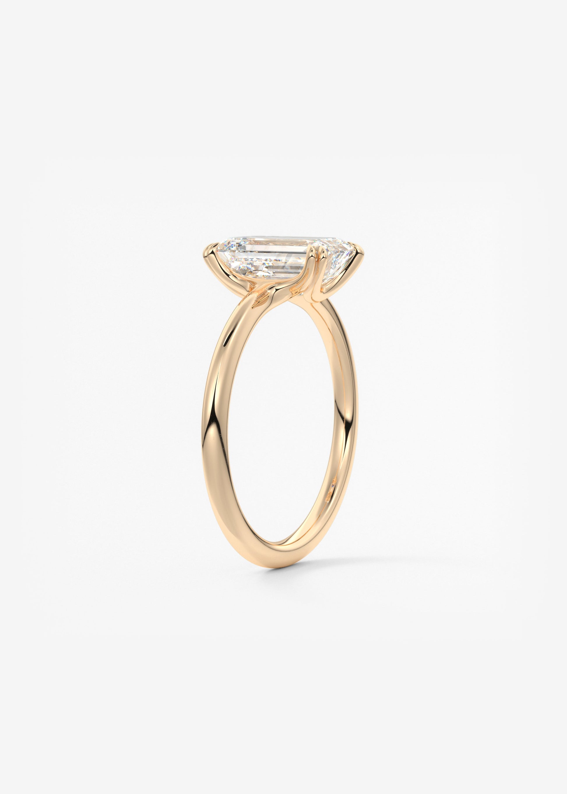 Oval Solitaire With Raised Basket Gallery Lab Grown Diamond Engagement Ring