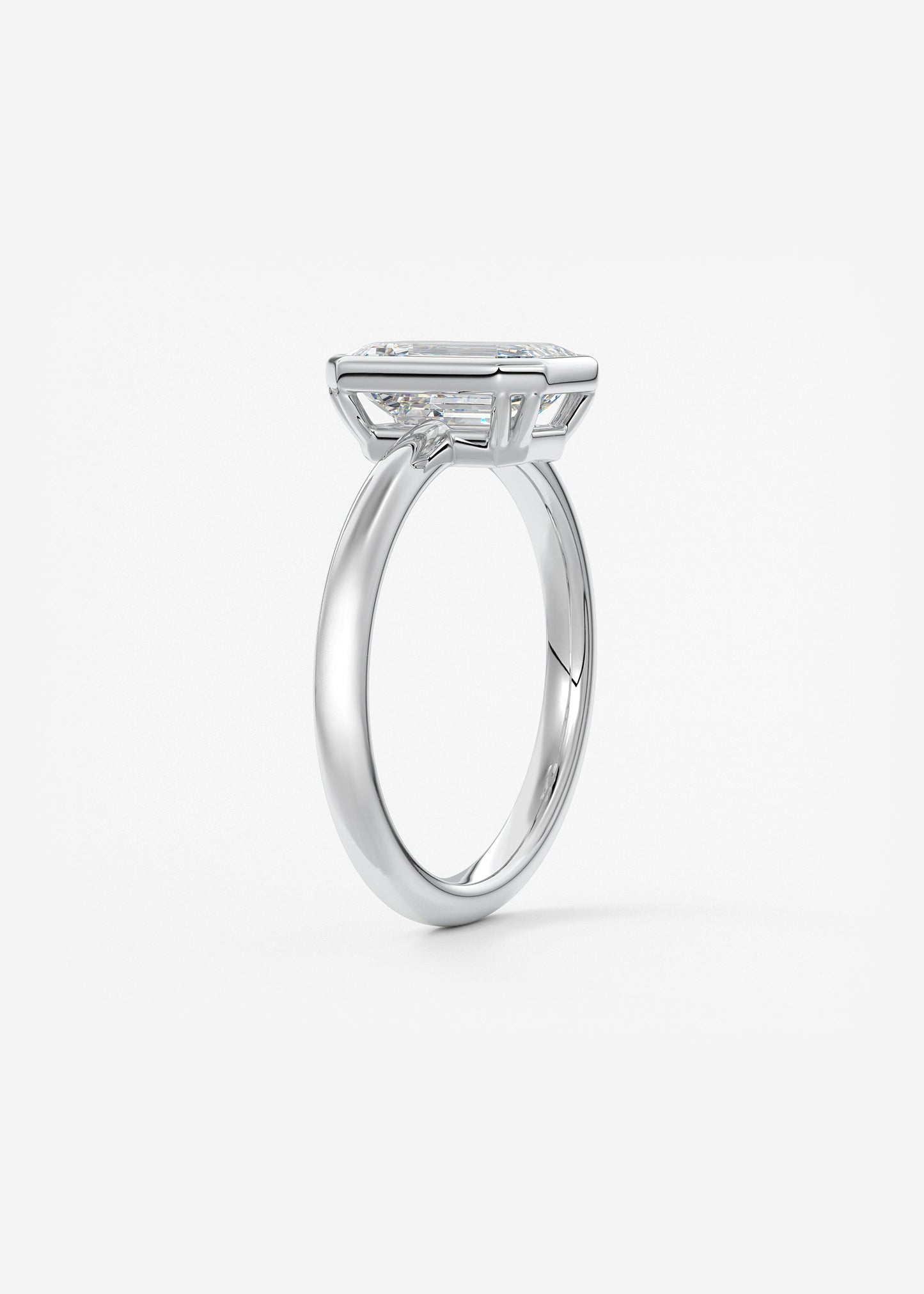 Oval Solitaire With Raised Basket Gallery Lab Grown Diamond Engagement Ring