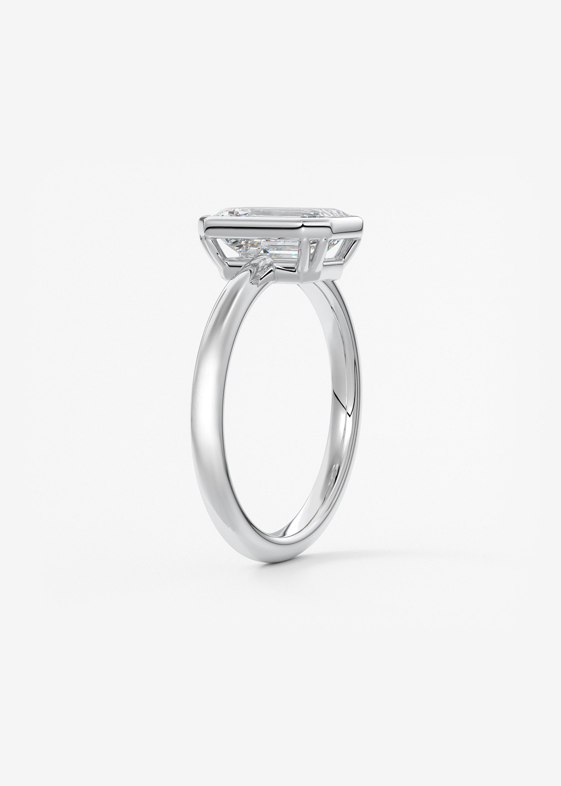 Oval Solitaire With Raised Basket Gallery Lab Grown Diamond Engagement Ring