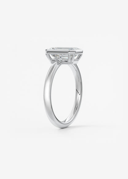 Oval Solitaire With Raised Basket Gallery Lab Grown Diamond Engagement Ring