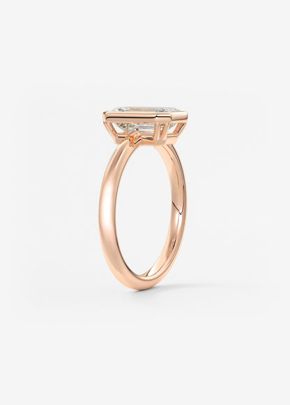 Oval Solitaire With Raised Basket Gallery Lab Grown Diamond Engagement Ring