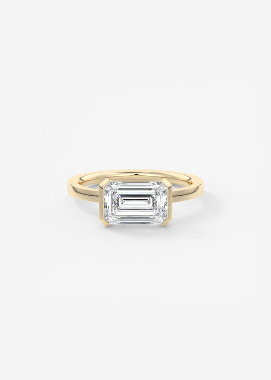 Oval Solitaire With Raised Basket Gallery Lab Grown Diamond Engagement Ring