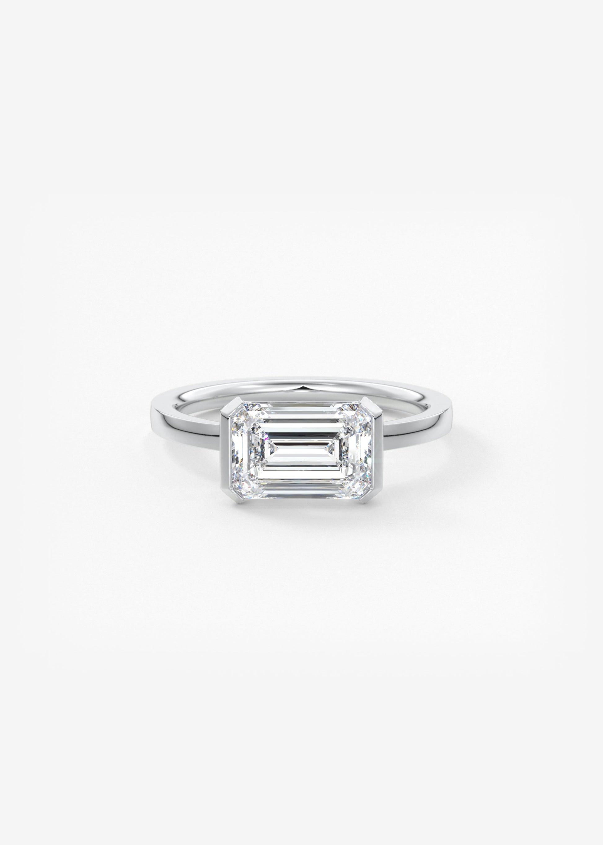 Oval Solitaire With Raised Basket Gallery Lab Grown Diamond Engagement Ring