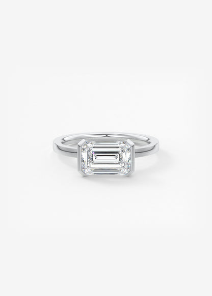 Oval Solitaire With Raised Basket Gallery Lab Grown Diamond Engagement Ring