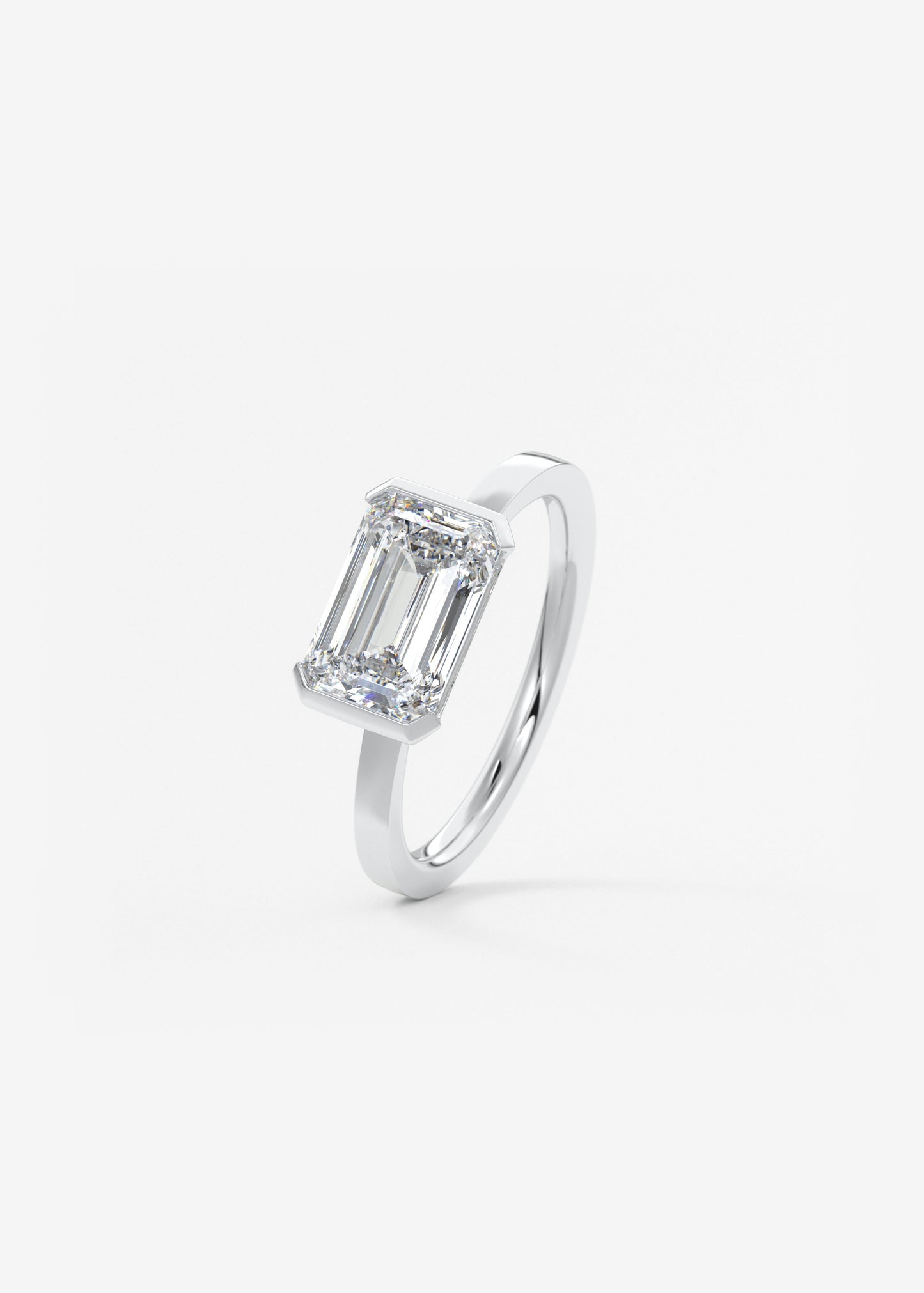 Oval Solitaire With Raised Basket Gallery Lab Grown Diamond Engagement Ring