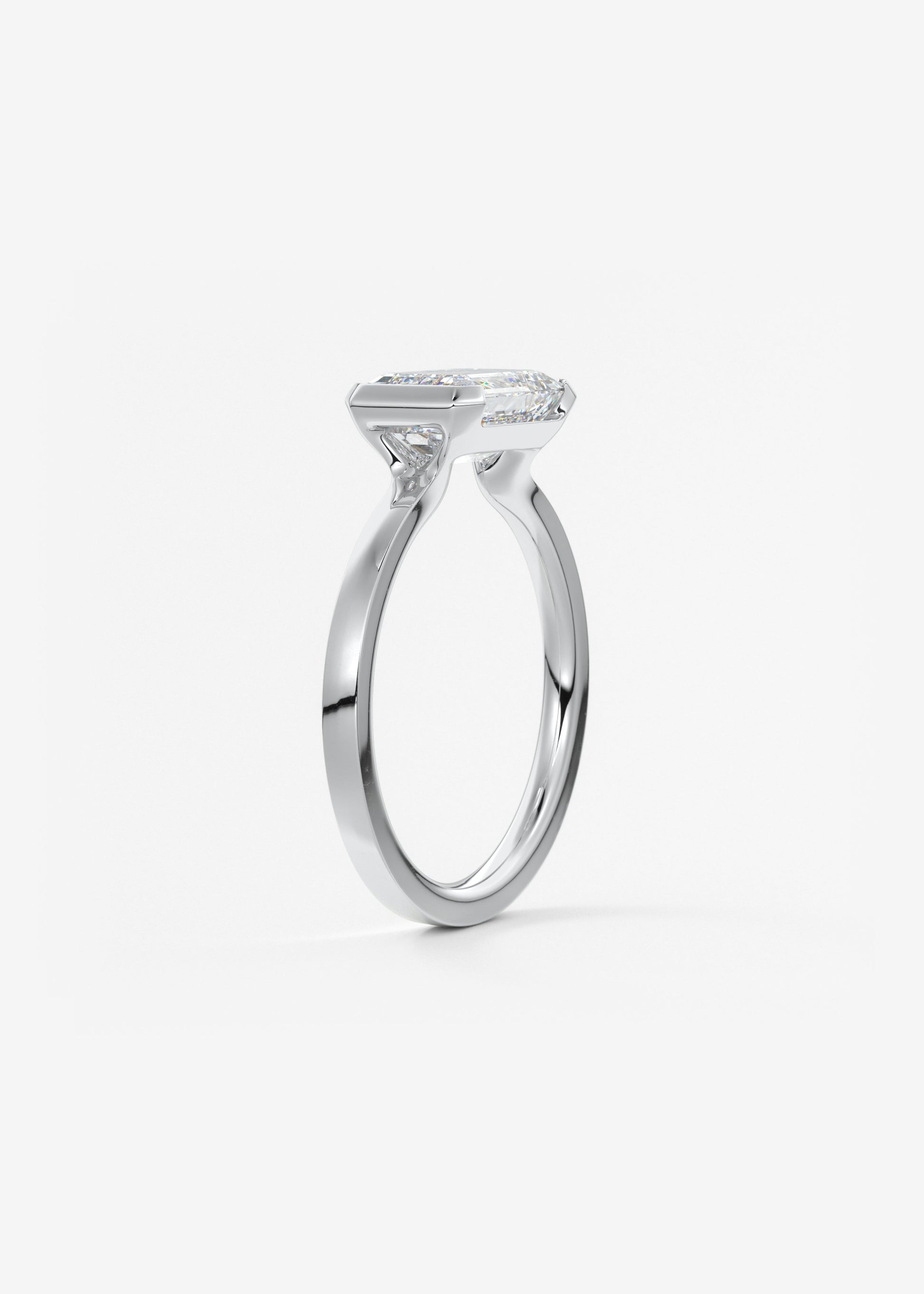 Oval Solitaire With Raised Basket Gallery Lab Grown Diamond Engagement Ring