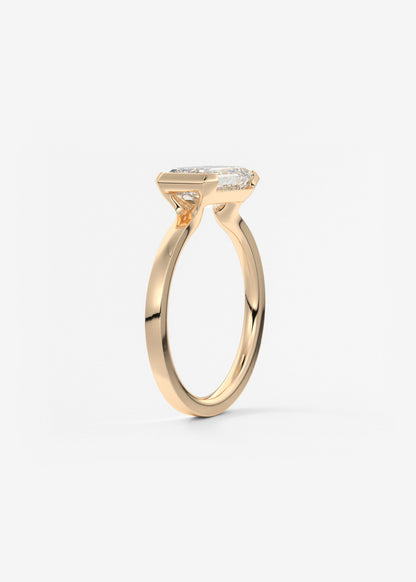 Oval Solitaire With Raised Basket Gallery Lab Grown Diamond Engagement Ring
