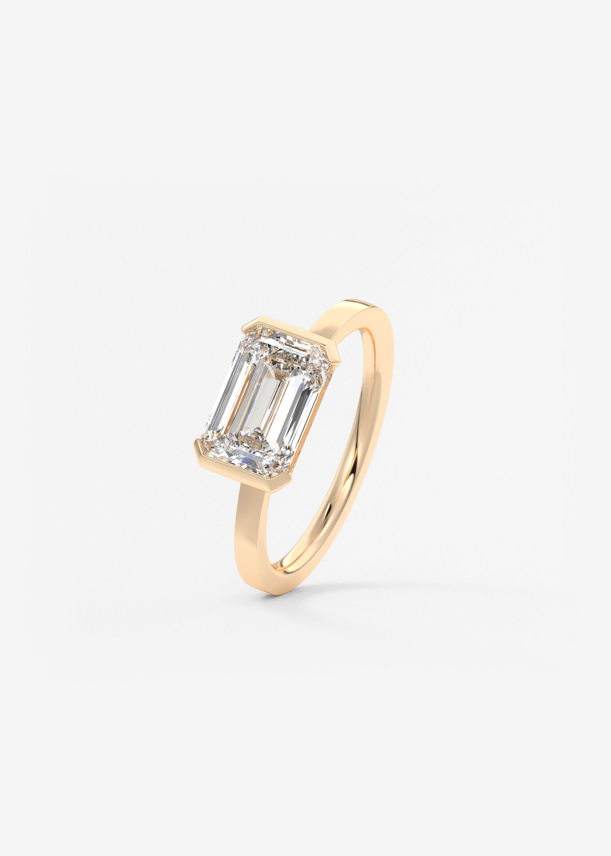 Oval Solitaire With Raised Basket Gallery Lab Grown Diamond Engagement Ring