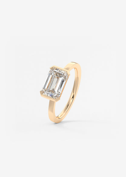 Oval Solitaire With Raised Basket Gallery Lab Grown Diamond Engagement Ring