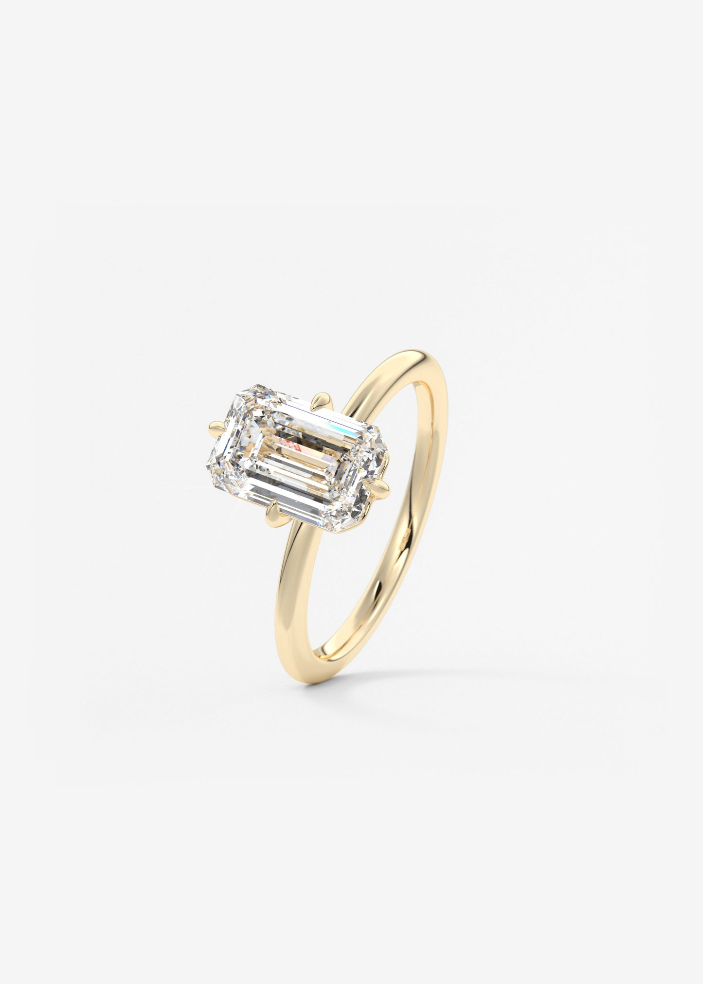 Oval Solitaire With Raised Basket Gallery Lab Grown Diamond Engagement Ring
