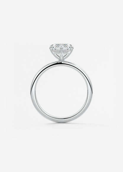 Oval Solitaire With Raised Basket Gallery Lab Grown Diamond Engagement Ring