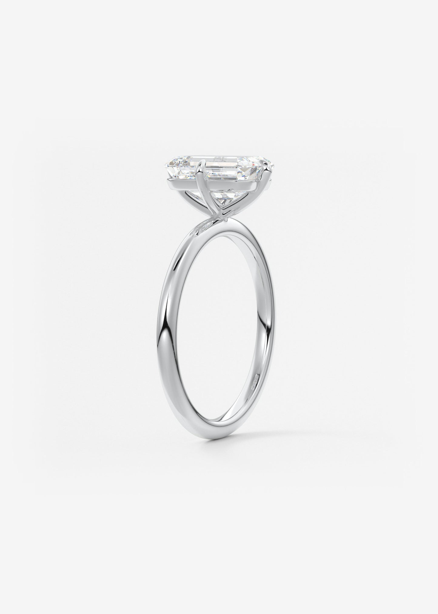 Oval Solitaire With Raised Basket Gallery Lab Grown Diamond Engagement Ring